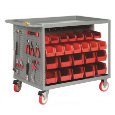 Little Giant Bin Cart with Pegboard Tool Storage - BC-2436-TL-PB Little Giant Bin Cart with Pegboard Tool Storage - BC-2436-TL-PB