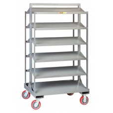 Little Giant 6BC-3036-6PY Sloped Shelf Bin Cart Little Giant 6BC-3036-6PY Sloped Shelf Bin Cart