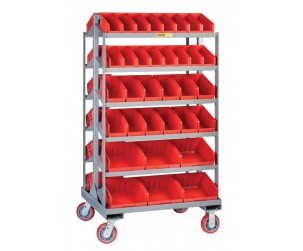 Little Giant Sloped Shelf Bin Cart Little Giant Sloped Shelf Bin Cart