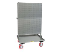 Little Giant Double-Sided Pegboard/Louvered Panel Cart | Mobile Tool & Bin Organizer