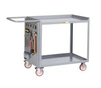 Little Giant Maintenance Workstation Cart | Pegboard & Louvered Panel Storage