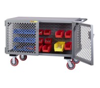 Little Giant 2-Sided Mobile Maintenance Cart with Pegboard or Louvered Panels
