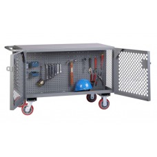 Little Giant 2-Sided Mobile Maintenance Cart - Model ST-2448-6PY-PB Little Giant 2-Sided Mobile Maintenance Cart - Model ST-2448-6PY-PB