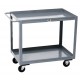 MECO SPT7R Steel Service Cart | Heavy-Duty 2-Shelf Industrial Utility Cart