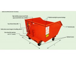 MECO SDHM050-90 Self-Dumping Hopper | 1/2 Yard Series 90 Medium-Duty Hopper