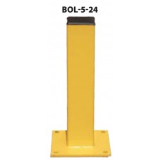 MECO Model BOL-5-24 Heavy-Duty Square Steel Tube Safety Bollard – 24" Height