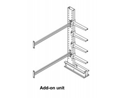MECO Series 1000 Single Sided Cantilever Upright with Base 6 Ft | MU633