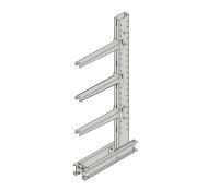 MECO Series 1000 Medium Duty Single-Sided Cantilever Uprights with Base