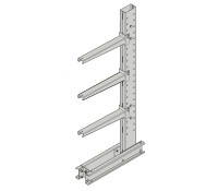 MECO Series 2000 Medium-Heavy Duty Single-Sided Cantilever Uprights with Base