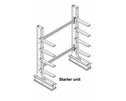 MECO Series 1000 Single Sided Cantilever Upright with Base 6 Ft | MU633
