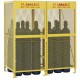 MECO CSC2V Vertical Gas Cylinder Storage Cabinet | OSHA-Compliant Double-Cylinder Cabinet