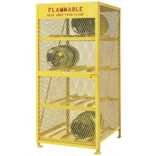 MECO Horizontal Cylinder Storage Cabinet CSC4H | Secure Storage for 4 Compressed Gas Cylinders