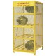 MECO Horizontal Cylinder Storage Cabinet CSC4H-KD | Knockdown Steel Cabinet for 4 Gas Cylinders
