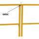 MECO Straight Panel Connector – Model GRSC, Heavy-Duty Steel Guardrail Connector, Safety Yellow Finish