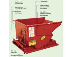MECO Low Profile Self-Dumping Hopper SDHLP300 | Extra Heavy Duty 3 Cubic Yard Steel Hopper