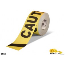 Mighty Line 2RCA Caution Safety Floor Tape | 2-in Yellow-Black Warning Tape