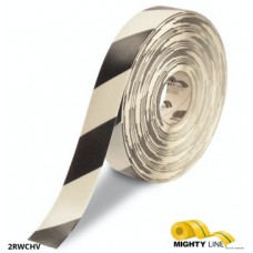 Mighty Line 2RWCHV Safety Diagonal Floor Tape – 2-inch White with Black Chevrons Mighty Line 2RWCHV Safety Diagonal Floor Tape – 2-inch White with Black Chevrons