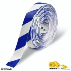 Mighty Line 2RWCHVB Safety Diagonal Floor Tape – 2-inch White with Blue Chevrons Mighty Line 2RWCHVB Safety Diagonal Floor Tape – 2-inch White with Blue Chevrons