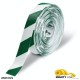 Mighty Line 2RWCHVG Safety Diagonal Floor Tape – 2-inch White with Green Chevrons