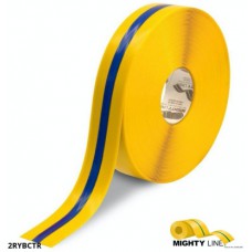 Mighty Line 2RYBCTR Yellow Tape with Blue Center Line 