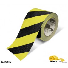 Mighty Line 4ASTYCHV Anti-Slip Safety Floor Tape with Yellow & Black Chevrons