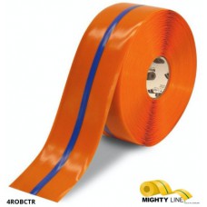 Mighty Line 4ROBCTR Striped Floor Tape | 4-inch Black & Orange Hazard Marking