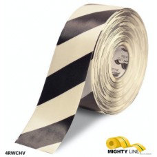 Mighty Line 4RWCHV Diagonal Floor Tape | 4-inch White & Red Hazard Marking Mighty Line 4RWCHV Diagonal Floor Tape | 4-inch White & Red Hazard Marking