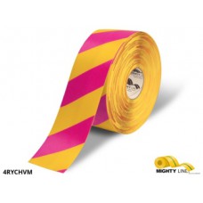 Mighty Line 4RYCHVM Diagonal Floor Tape | 4-inch Yellow/Red/White Safety Marking Mighty Line 4RYCHVM Diagonal Floor Tape | 4-inch Yellow/Red/White Safety Marking
