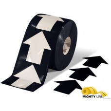 Mighty Line 4ARBLK – 4-inch Pop-Out Solid Black Floor Arrows (280 Arrows/Roll)
