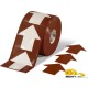 Mighty Line 4ARBRN – 4-inch Solid Brown Pop-Out Floor Arrows (280 Arrows/Roll)