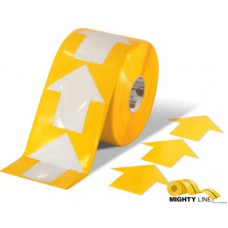 Mighty Line 6ARY Pop-Out Solid Yellow Safety Floor Arrows 