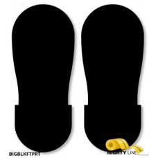Mighty Line BIGBLKFTPRT Safety Black Floor Marking Footprints Mighty Line BIGBLKFTPRT Safety Black Floor Marking Footprints