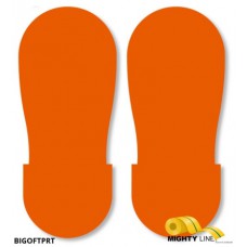 Mighty Line BIGOFTPRT Safety Orange Floor Marking Footprints Mighty Line BIGOFTPRT Safety Orange Floor Marking Footprints