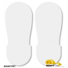 Mighty Line BIGWFTPRT Safety White Floor Marking Footprints Mighty Line BIGWFTPRT Safety White Floor Marking Footprints