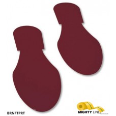 Mighty Line BRWFTPRT Safety Brown Floor Marking Footprints