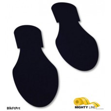 Mighty Line BLKFTPRT Safety Black Floor Marking Footprints Mighty Line BLKFTPRT Safety Black Floor Marking Footprints