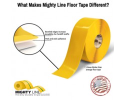 Mighty Line 2" Yellow Safety Floor Tape | 2RY Durable 5S Floor Marking