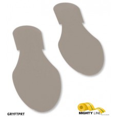 Mighty Line GYFTPRT Safety Gray Floor Marking Footprints Mighty Line GYFTPRT Safety Gray Floor Marking Footprints