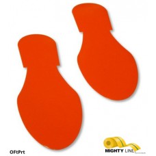 Mighty Line OFTPRT Safety Orange Floor Marking Footprints Mighty Line OFTPRT Safety Orange Floor Marking Footprints