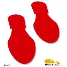 Mighty Line BIGRFTPRT Safety Red Floor Marking Footprints Mighty Line BIGRFTPRT Safety Red Floor Marking Footprints
