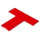 Mighty Line RT Red Floor Marking T's | 5S T-Shaped Emergency Zone Markers