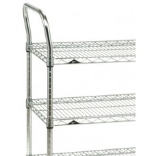 Metro 1-Piece Chrome Plated Cart Push Handle - H3C Metro 1-Piece Chrome Plated Cart Push Handle - H3C