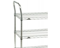 Metro 1-Piece Chrome Plated Cart Push Handle - H3C