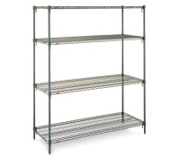 Metroseal Super Adjustable Corrosion Resistant 4-Shelf Wire Shelving
