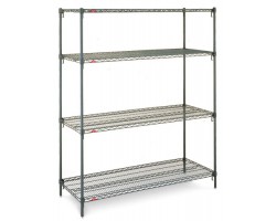 Metroseal 4-Shelf Corrosion Resistant Wire Shelving Unit - A326K3