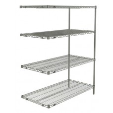 Metro 4-Shelf Chrome Industrial Stock Room Wire Shelving - AN316C Metro 4-Shelf Chrome Industrial Stock Room Wire Shelving - AN316C