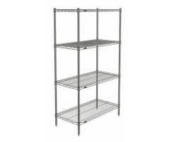 Metro 4-Shelf Brite Industrial Stock Room Wire Shelving - N316BR