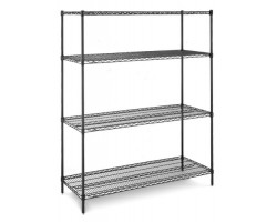 Metroseal 4-Shelf Corrosion Resistant Wire Shelving Unit - N416K3