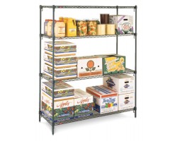 Metroseal 4-Shelf Corrosion Resistant Wire Shelving Unit - N416K3