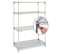 Metro 4-Shelf Chrome Plated Super Adjustable Wire Shelving Unit